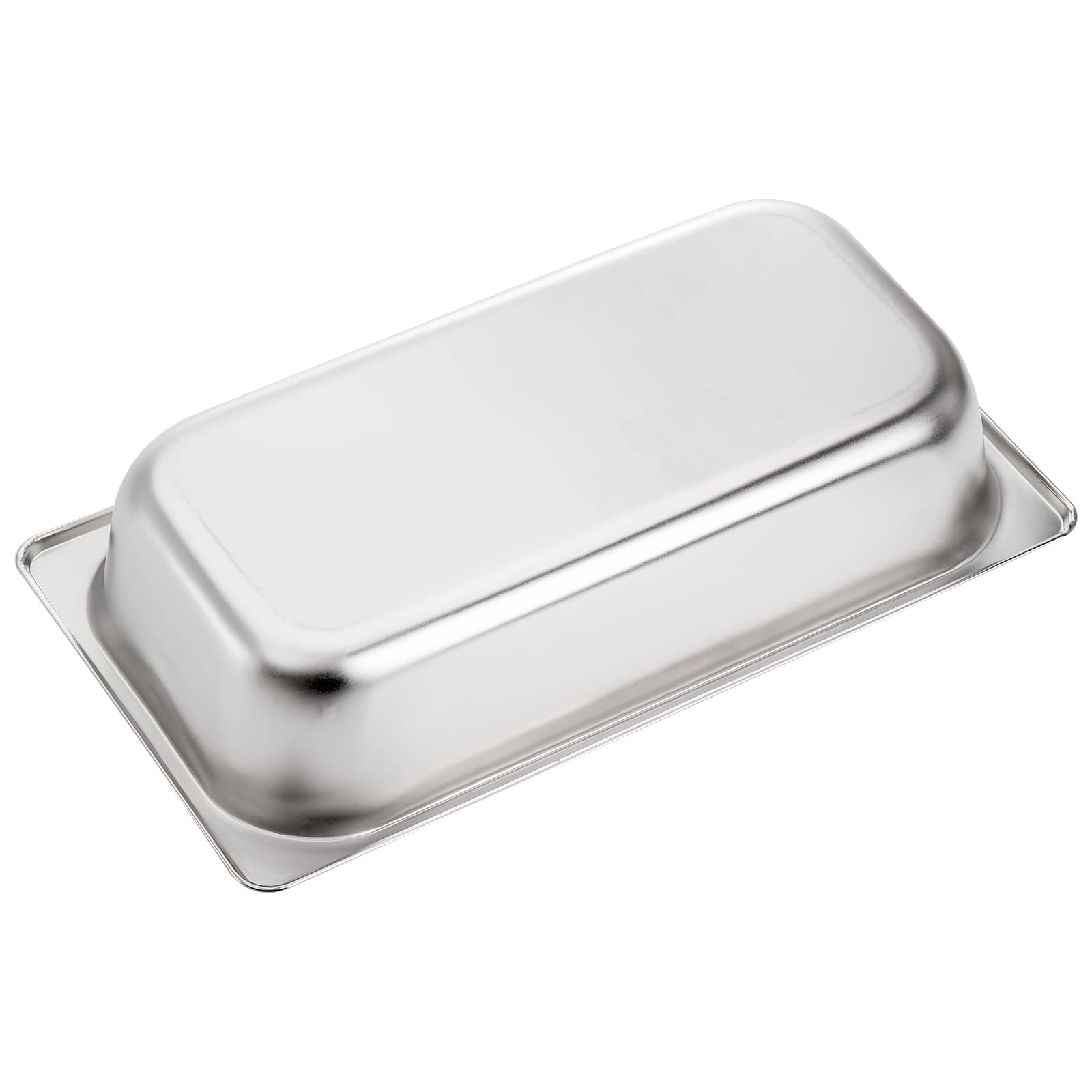 Topzea Set Of 4 Stainless Steel Steam Table Pan 1/3 Size, 2.5'' Deep Anti-Jam Breading Tray, Buffet Dinner Food Serving Hotel Pa