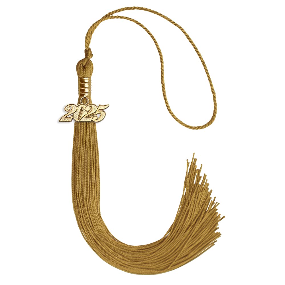 Endea Graduation Single Color Tassel with Gold Date Drop (Antique Gold, 2025)