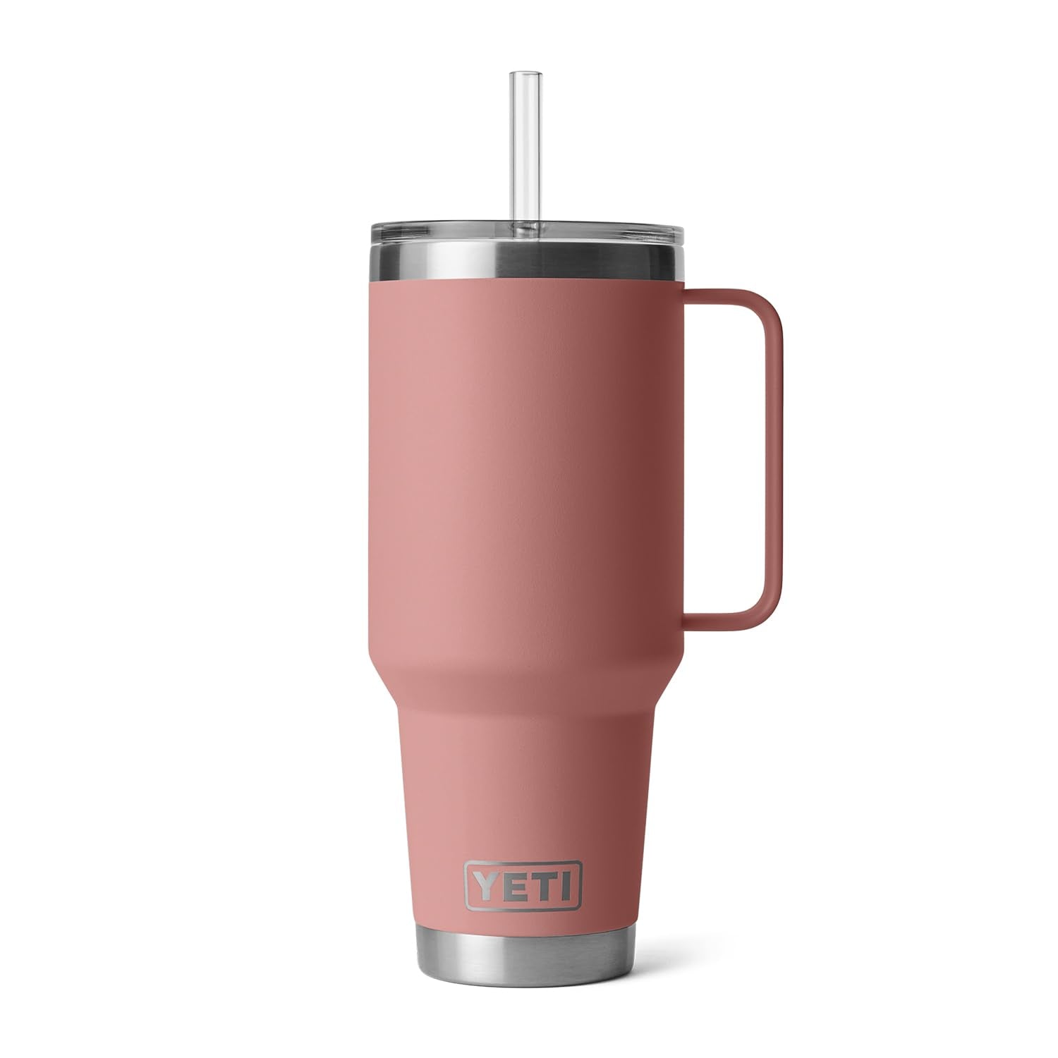 Yeti Rambler 42 Oz Straw Mug, Vacuum Insulated, Stainless Steel, Sandstone Pink