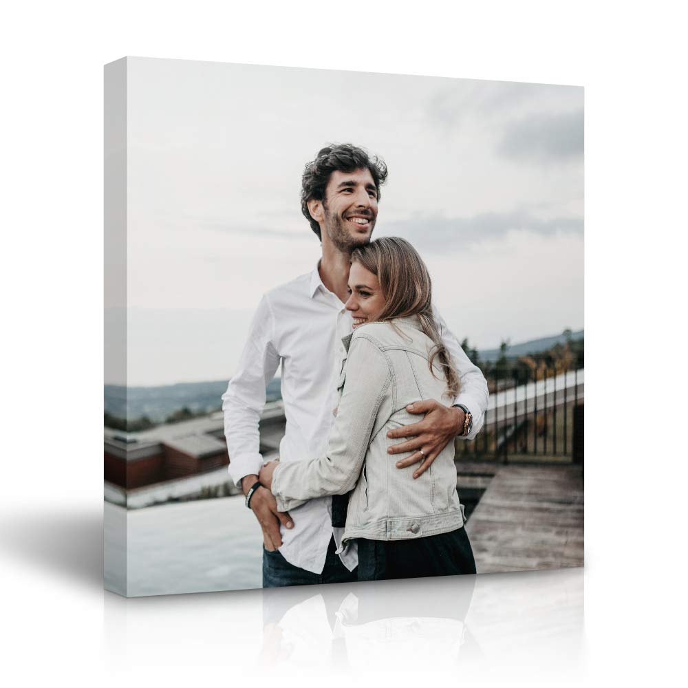 Signleader Canvas Prints With Your Sweet Memories Photos, Personalized Canvas Wall Art, Gallery Square Wall Print For Living Roo