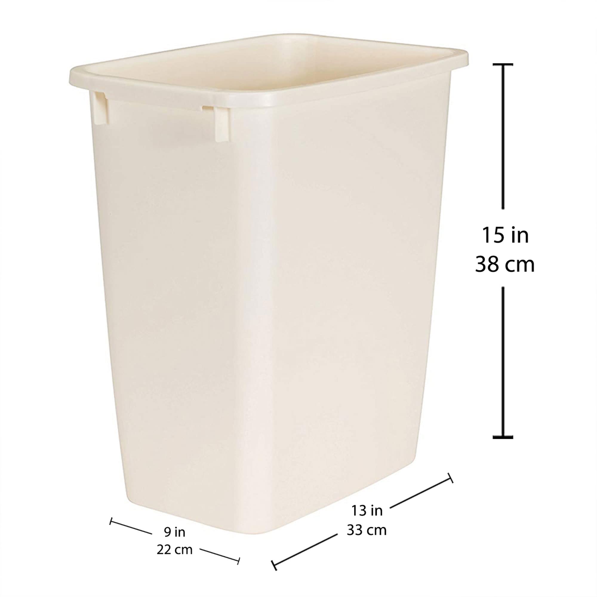 Rubbemaid Fg280500Bisqu Wastebasket, 21-Quart, Offwhite