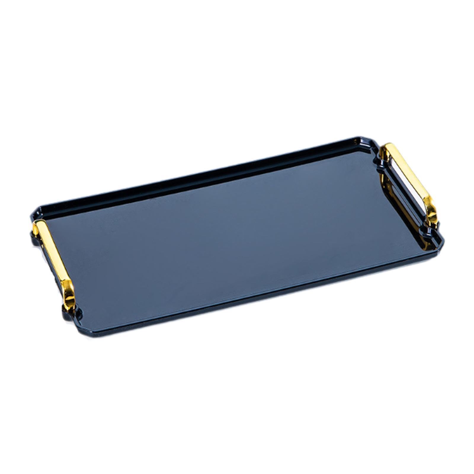 Ilsmysutra Serving Tray Rectangular Modern Cosmetic Storage For Desk Coffee Table Hotel L Black | Kitchen, Dining & Bar | Dinner