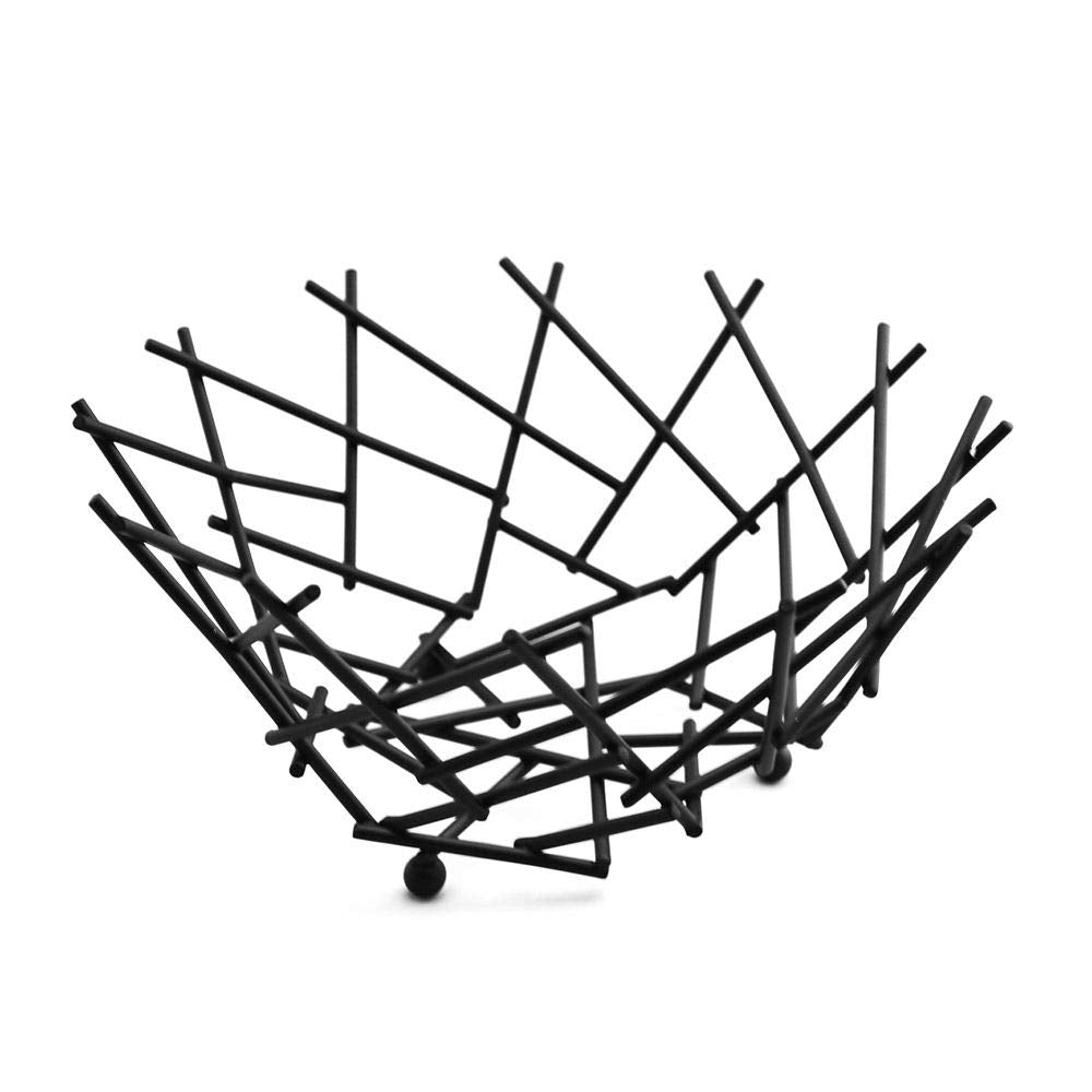 American Metalcraft FRUB12 Baskets, 8.125 Length x 8.125 Width, Black