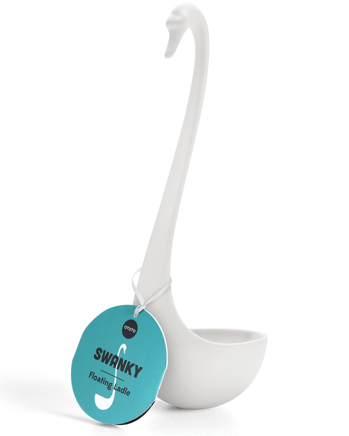 Ototo Swanky Swan Soup Ladle- Silicone Soup Spoon, Bpa-Free, Heat Resistant Soup Ladles For Serving & Cooking - Cute Kitchen Acc