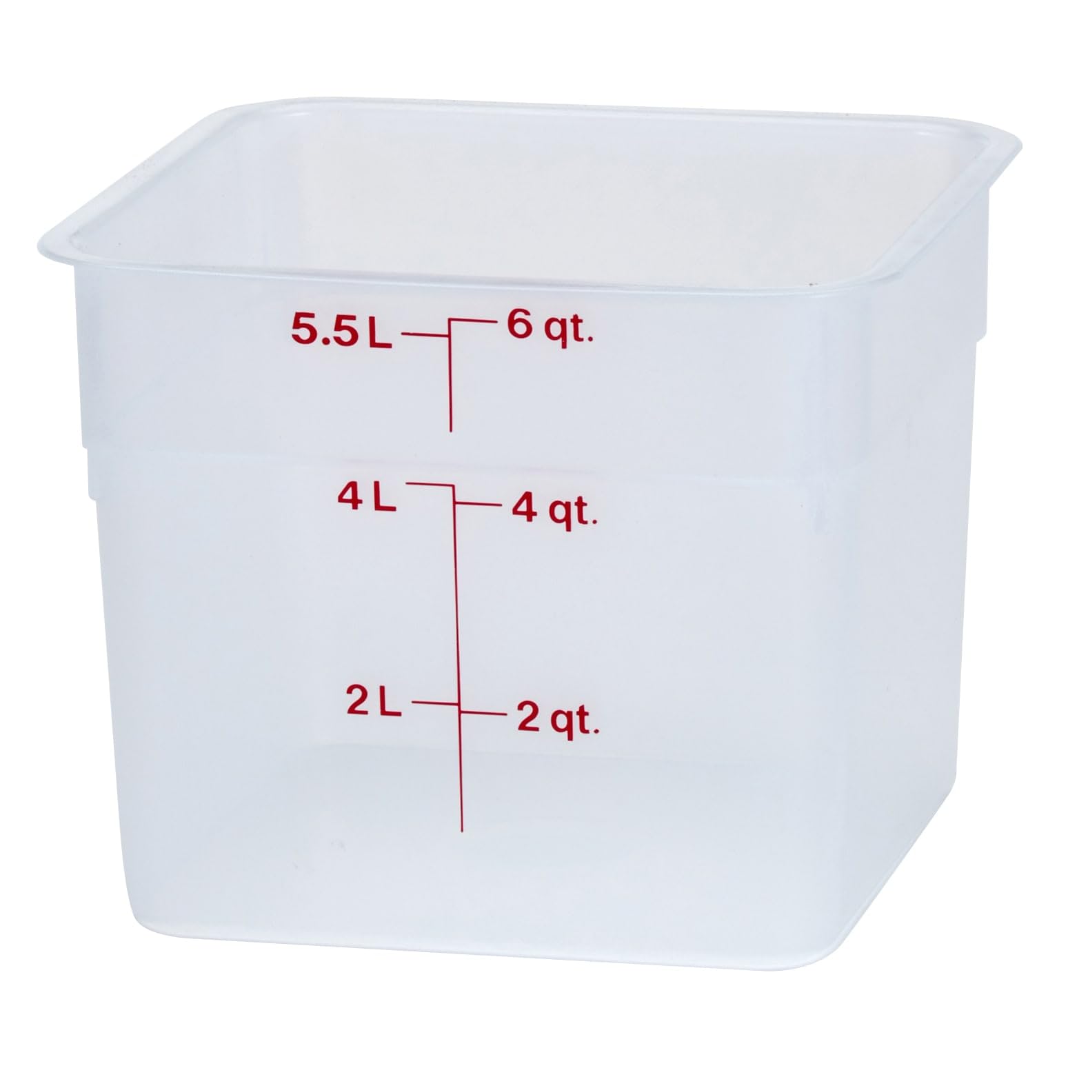 Cambro 6Sfspp190 Camsquare Storage Container, Translucent, 6 Qt.