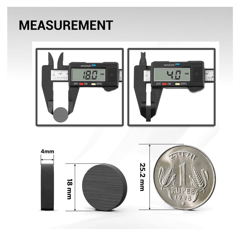 TOWNBUS | 18mm x 4mm | 30 Nos of Round Disc Magnets | decorative Magnets for Handworks, Fridges & DIYs