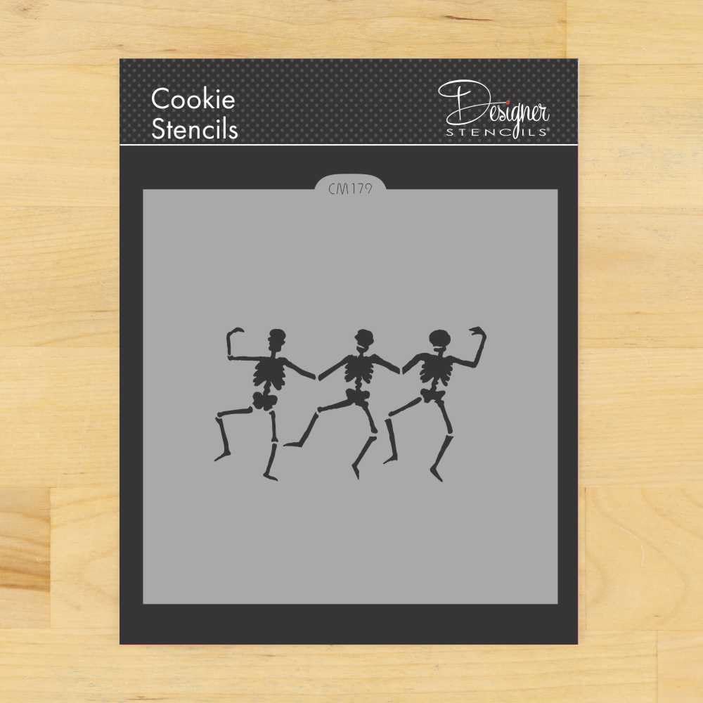 Dancing Skeletons Cookie And Craft Mat Cm179 By Designer Stencils