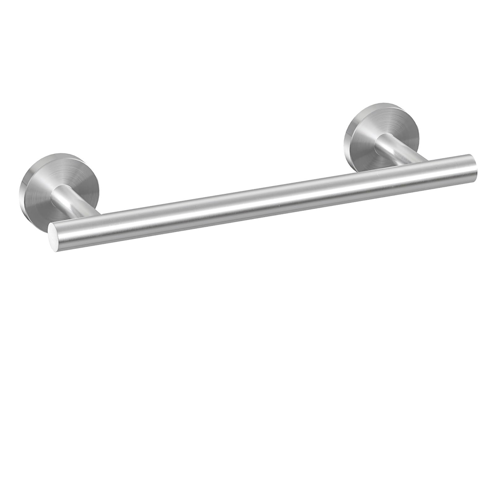 USHOWER Brushed Nickel Towel Bar  9-Inch Towel Racks for Bathroom Wall-Mounted  SUS304 Stainless Steel Towel Rod Modern Home Decor (Total Length 12-Inch)