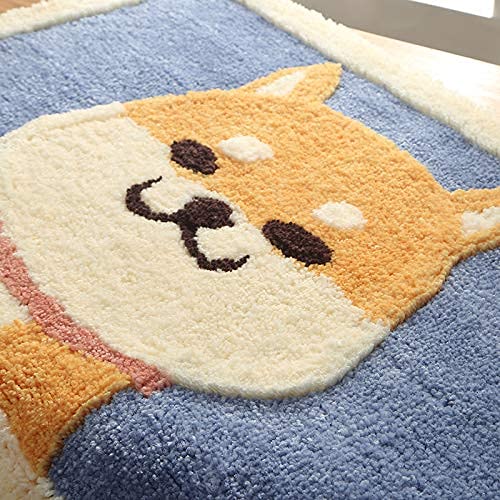 Ankah Bath Mat Cute Shower Rug  Luxury Shaggy High Absorbent and Anti Slip  Machine Washable Fit for Bathtub  Shower and Bath Room  20'' x 32''  Cute Dog