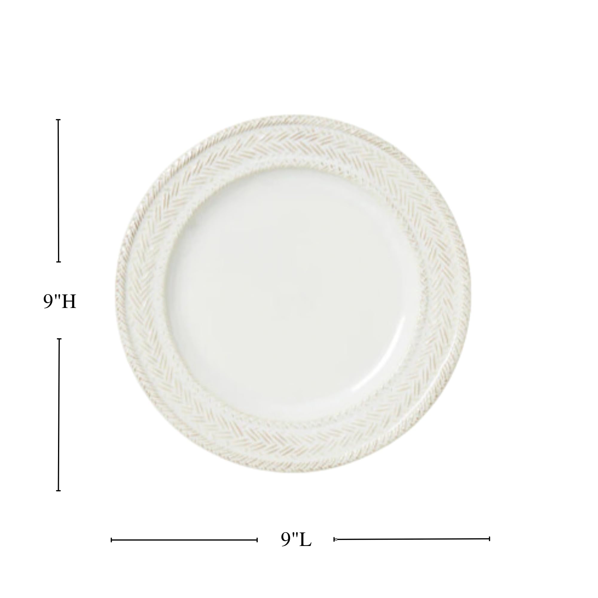 Juliska Le Panier Whitewash Dessert/Salad Plate