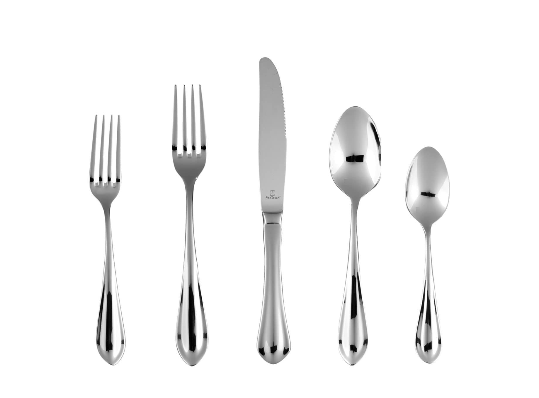 Fortessa Forge 18/10 Stainless Steel Flatware 20 Piece Place Setting, Service For 4