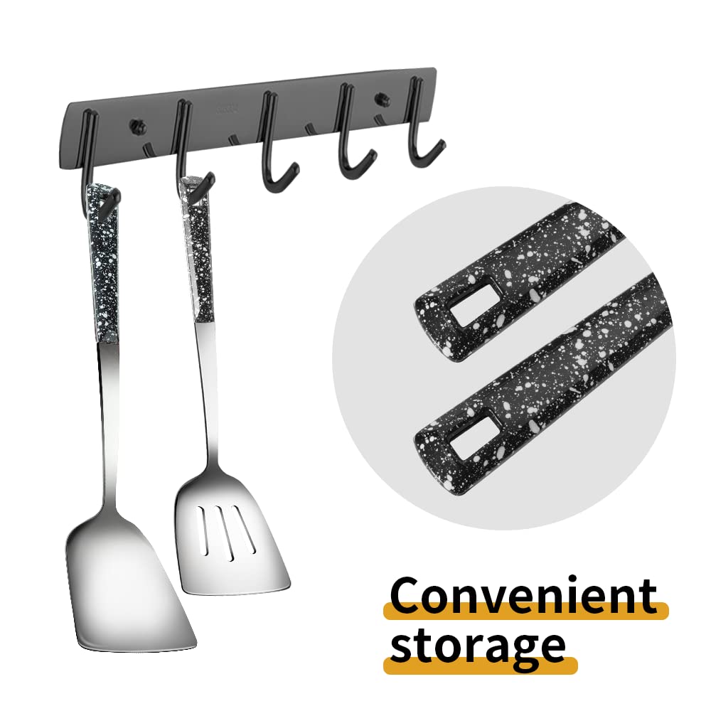2 Pack Metal Spatula Set, Kitchen Utensils, Cooking Utensils,Turner, Mini Spatula,Slotted Kitchen Spatulas Stainless Steel, Cook