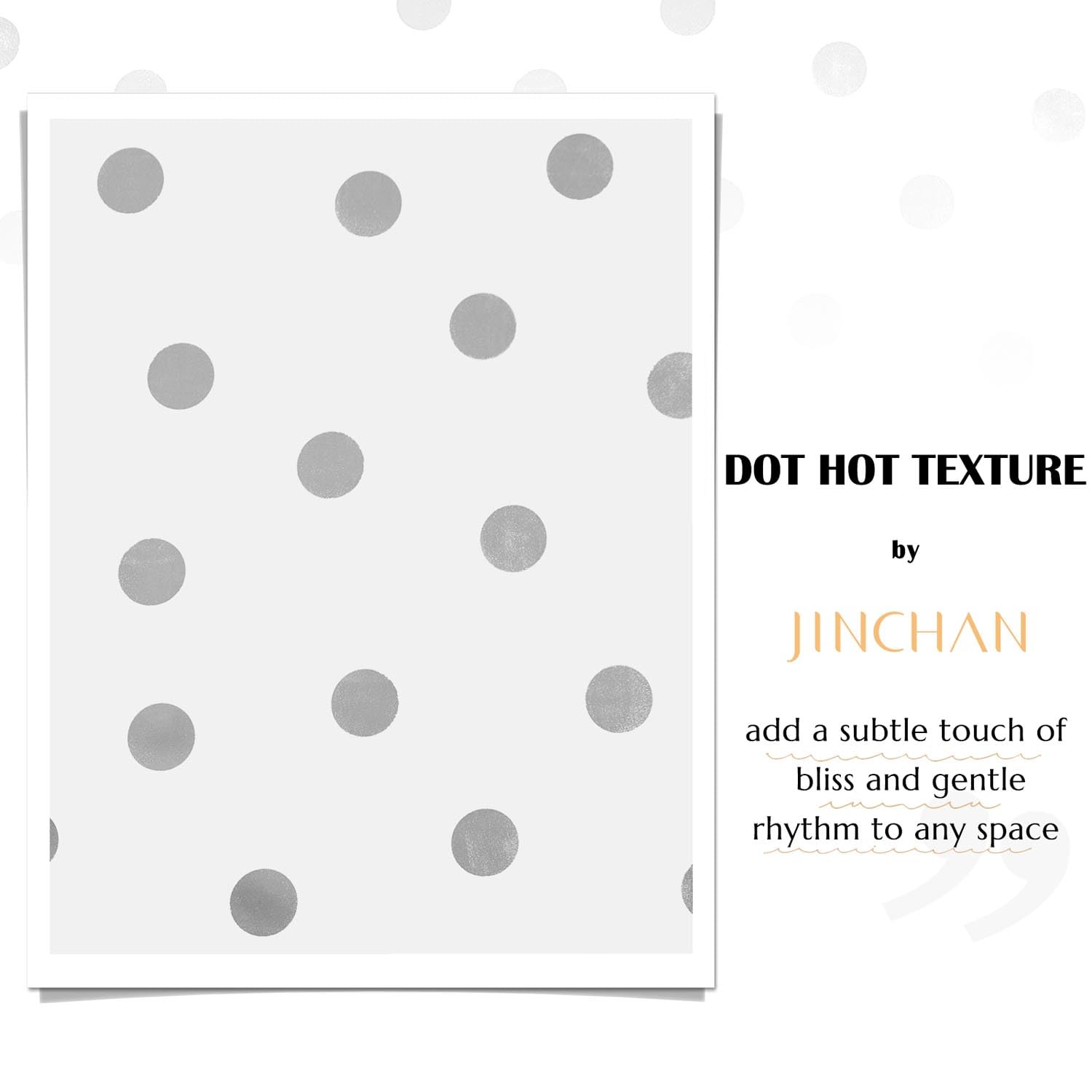 Jinchan Polka Dot Shower Curtain, Modern Fabric White And Silver Shower Curtain, Silver Foil Spot Pattern Cute Kids Waterproof S