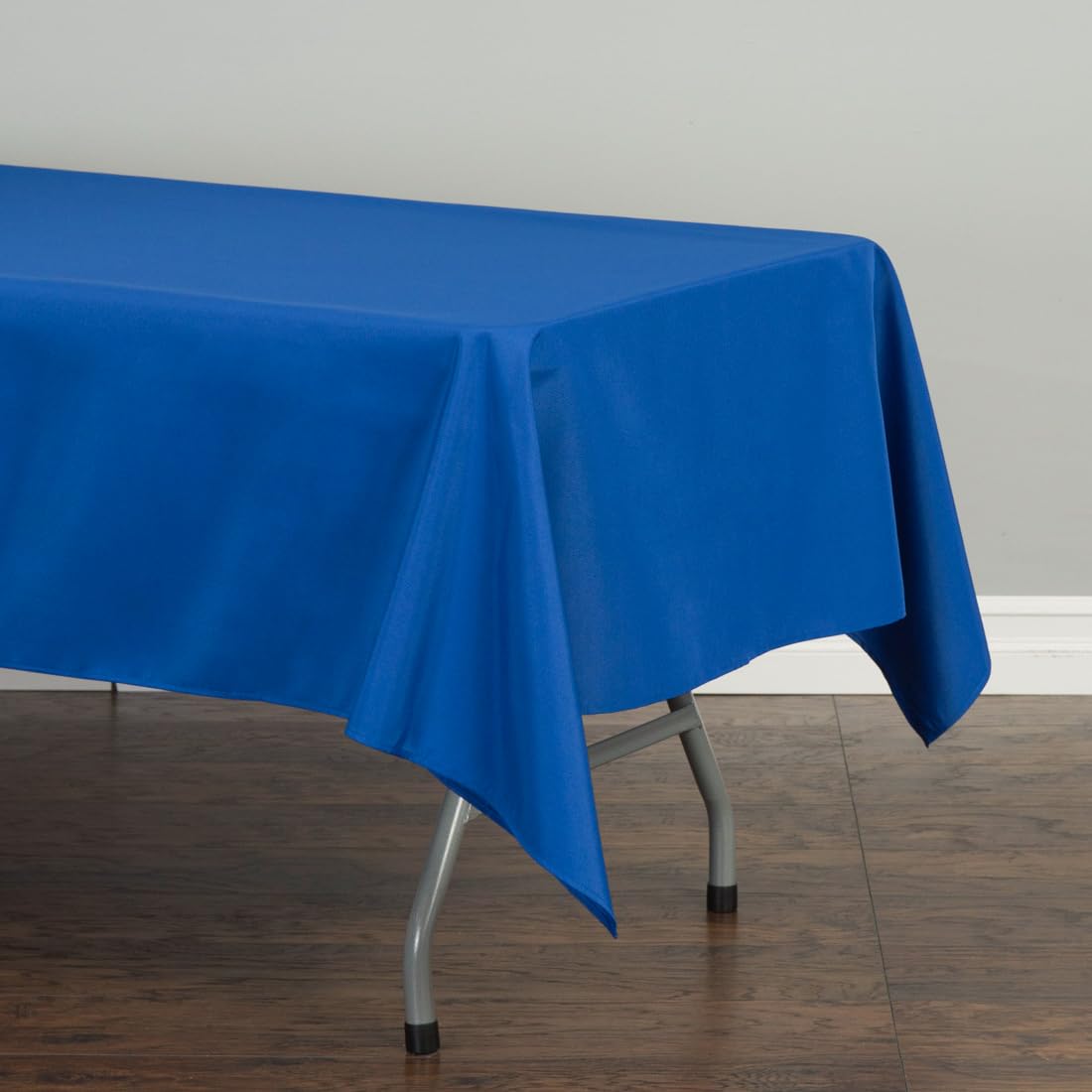 Ltc Linens 2 Pack Rectangle Tablecloths Royal Blue 60 X 102 Inch For 6 Ft Rectangular Banquet Tables With Half-Drop - Stain And