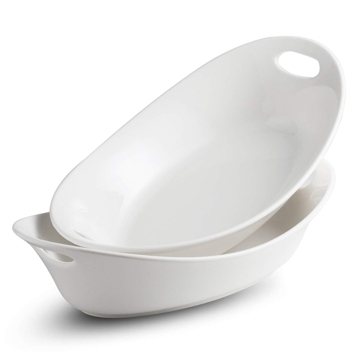 Yhosseun Large Serving Bowl With Handles, 1.5 Quarts Oval Serving Platter For Turkey, Thanksgiving Serving Dishes For Entertaini