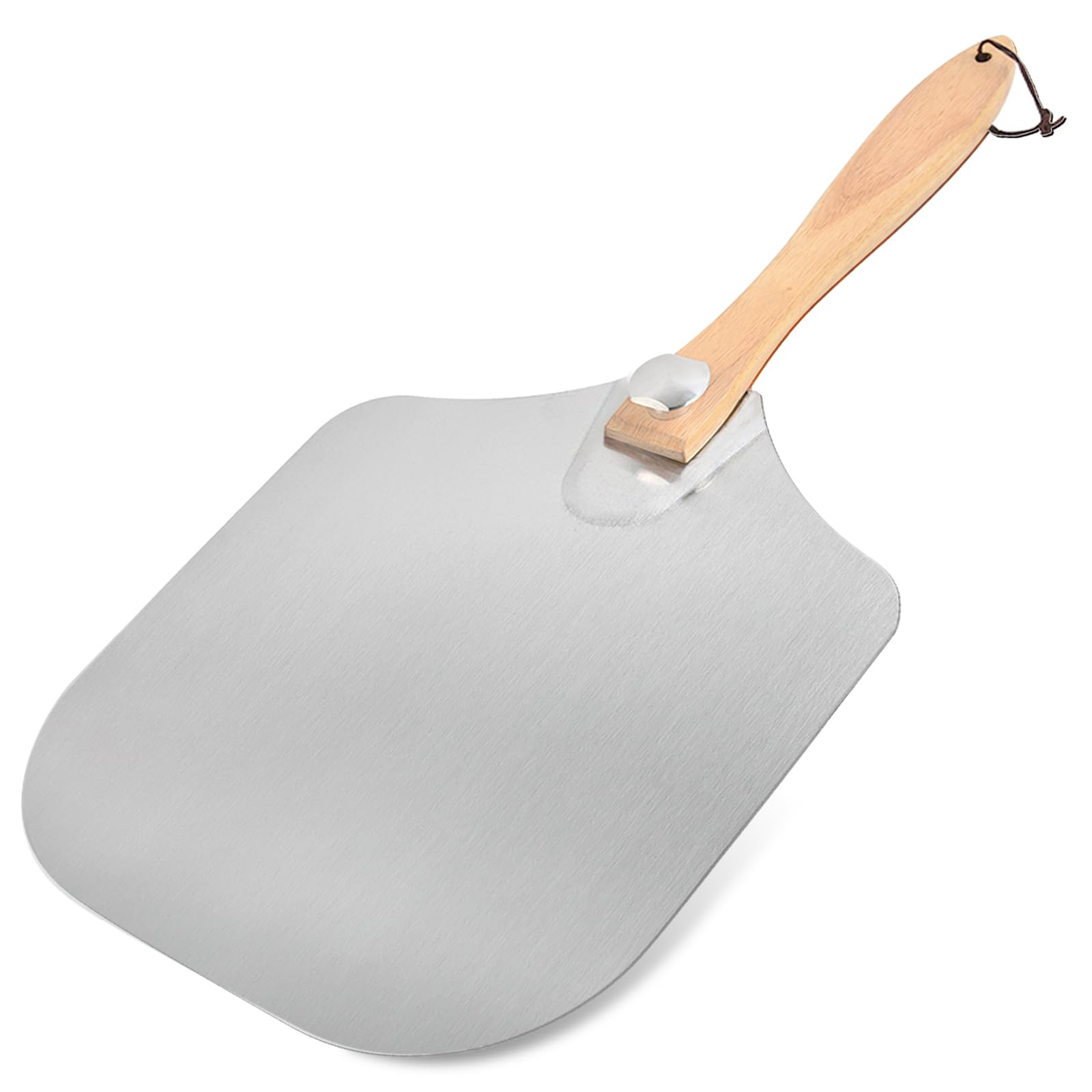 Luvan Aluminum Metal Pizza Peel With Foldable Wooden Handle,12X14 Inch Aluminum Pizza Peel,Pizza Paddle Foldable Pizza Peel Pizz