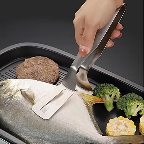 Arfuka Spatula Tongs, Stainless Steel Barbecue Turners, Steak Champs, Kitchen Tongs Bbq Tongs Grill Tong With Tooth For Steak Fi