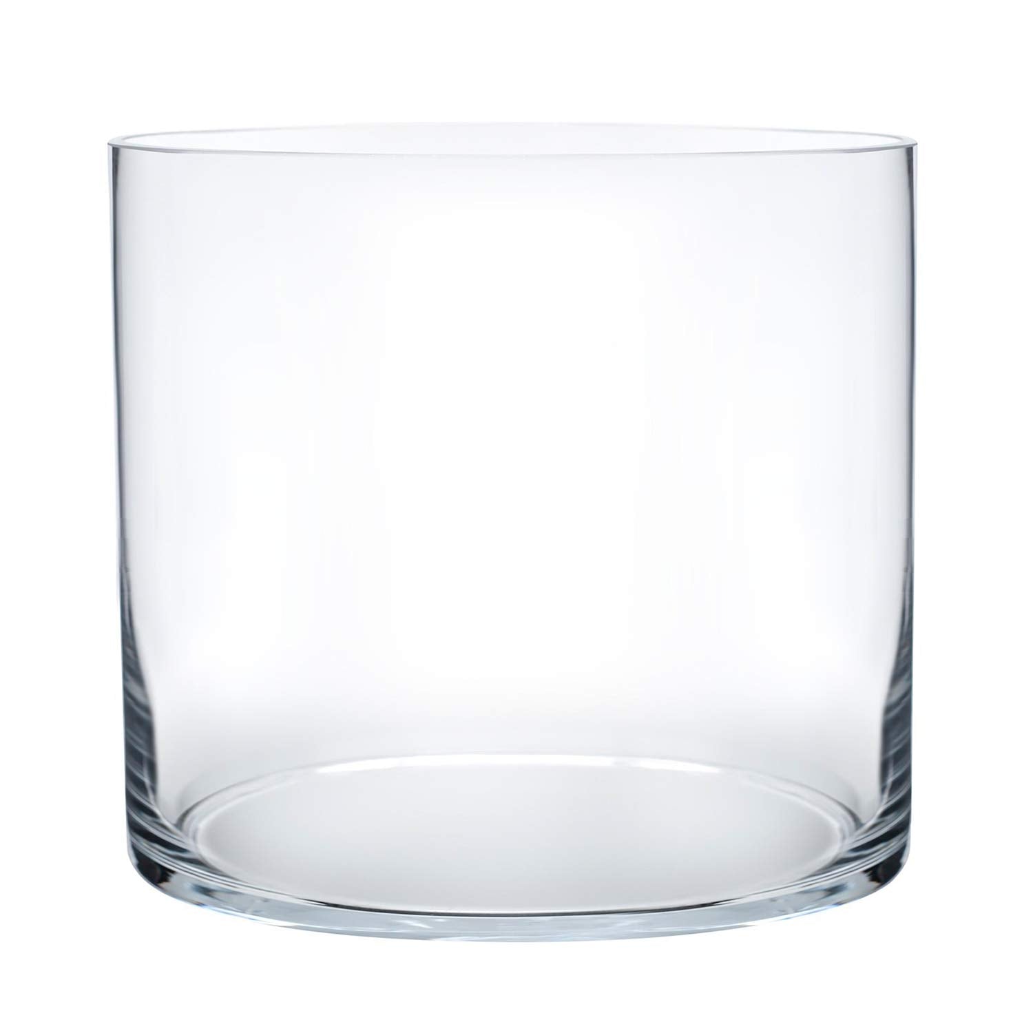 Royal Imports Flower Glass Vase Decorative Centerpiece for Home or Wedding - Cylinder Shape, 5x5, Clear