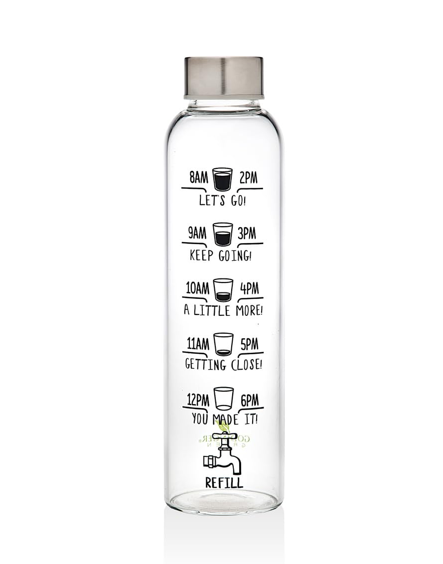 Godinger Clear Water Bottle Workout Motivation
