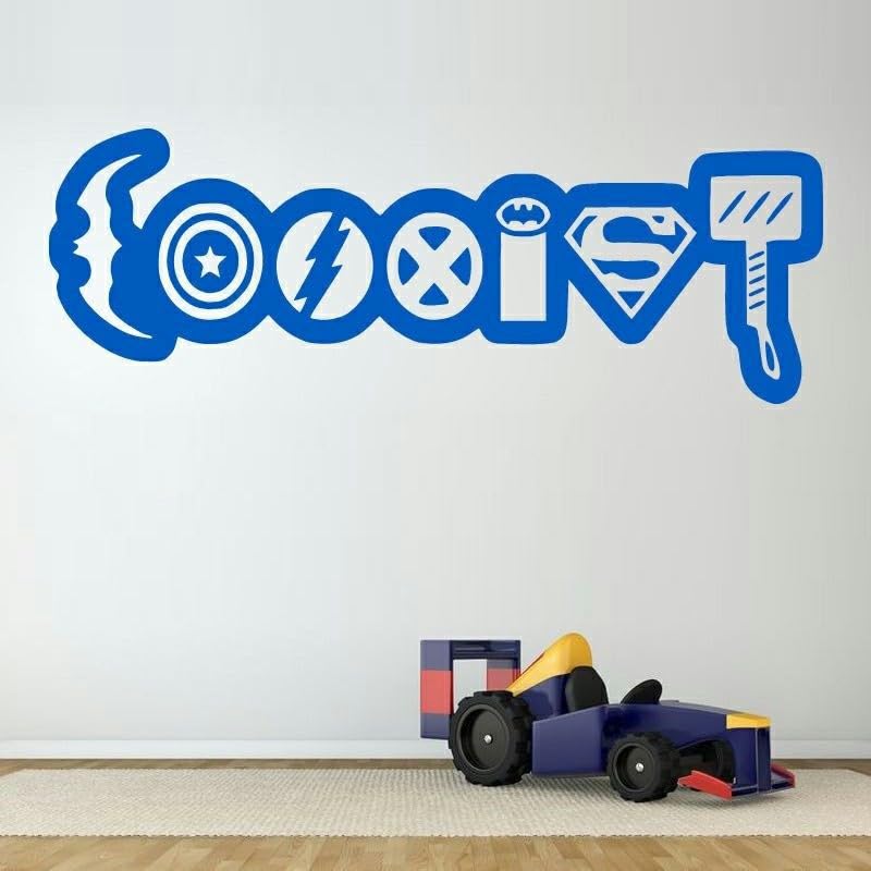 GADGETS WRAP Wall Decal Vinyl Sticker Coexist Super Hero for Office Home Wall Decoration