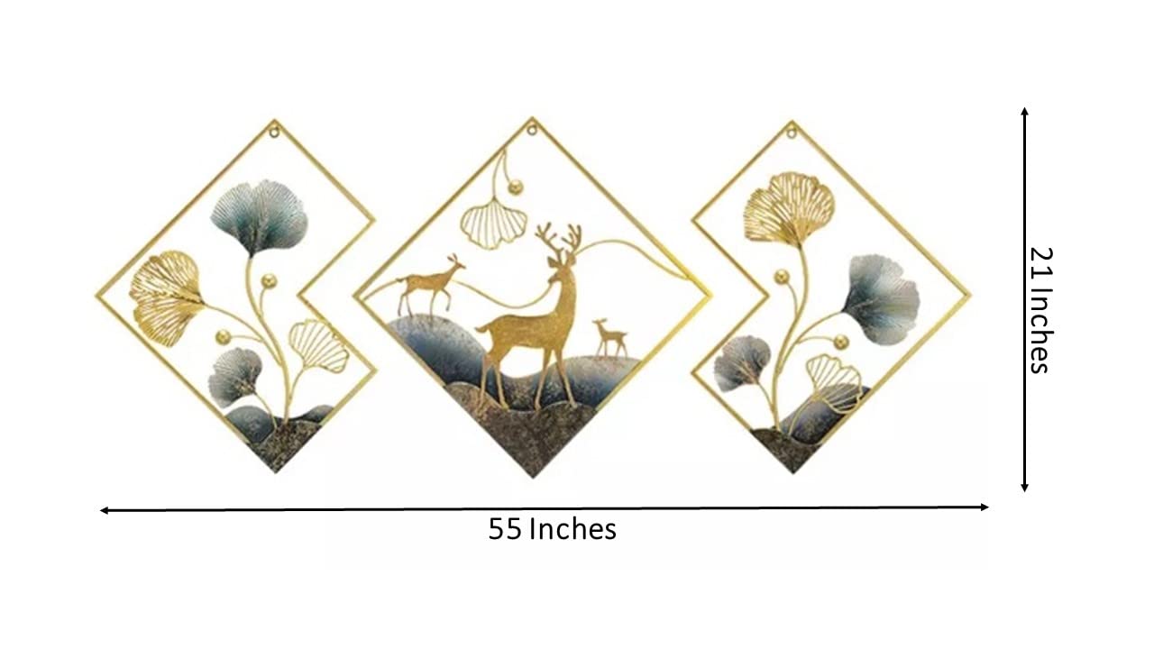 Design World Gifts And Interiors Metal Wall Decor Art Sculpture Hanging Decoration Items for Living Room Bedroom Office Hallway