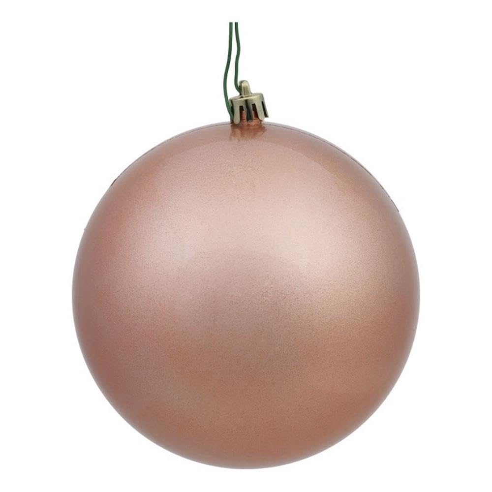 Vickerman N593058DCV Candy Ball Ornament with Shatterproof UV Resistant, Pre-drilled Cap Secured & 6 of Green Floral Wire, 12, R