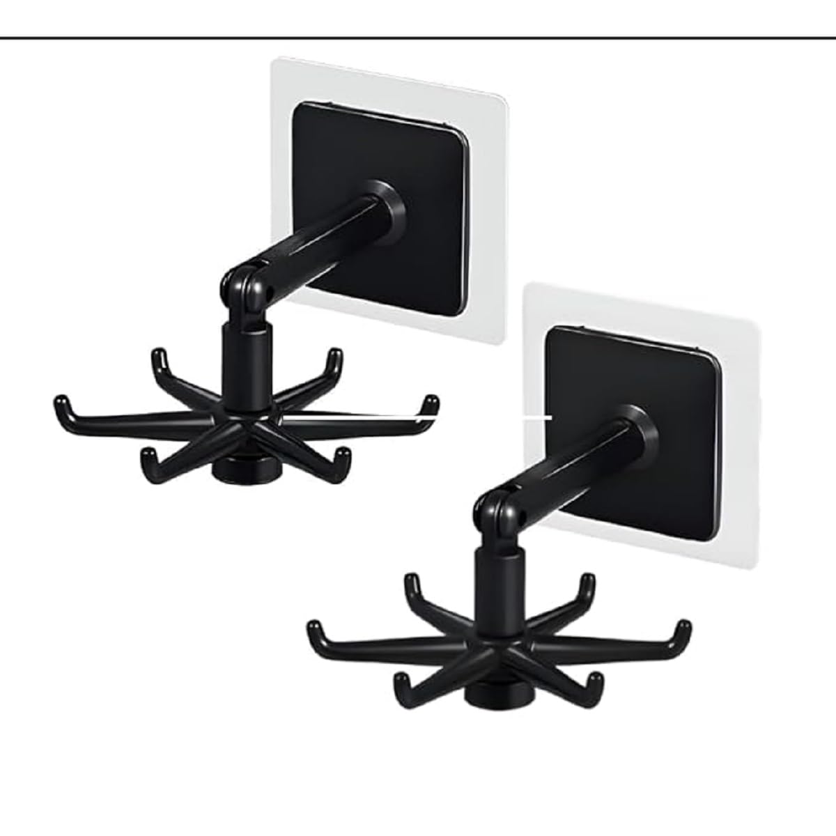 Lume & Living 360 Rotating Wall Hooks  SelfAdhesive Kitchen Utensil Hanger Rack | WallMounted Storage For Spoons, Spatulas, K