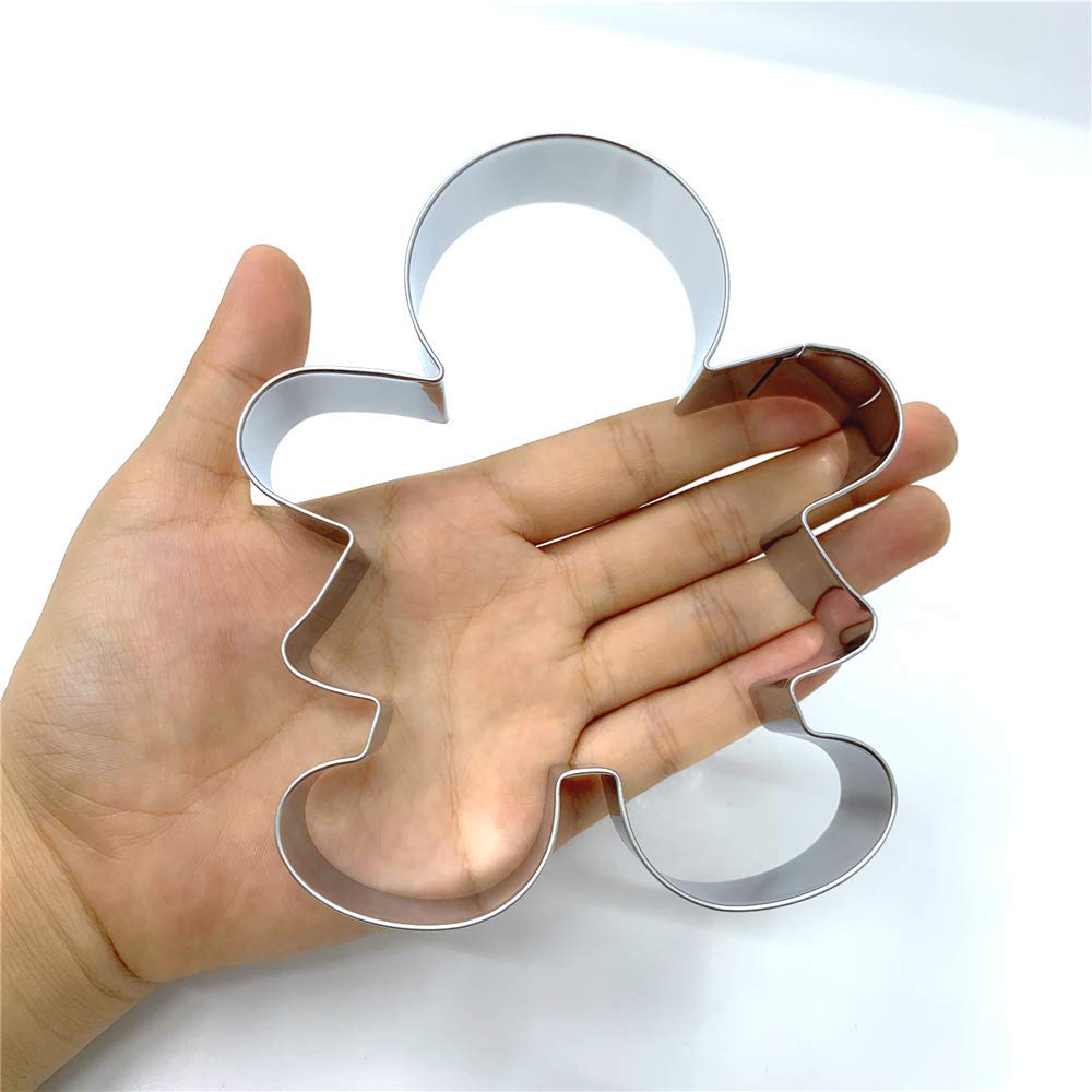 Liliao Christmas Gingerbread Girl Cookie Cutter - 4 X 5 Inches - Stainless Steel