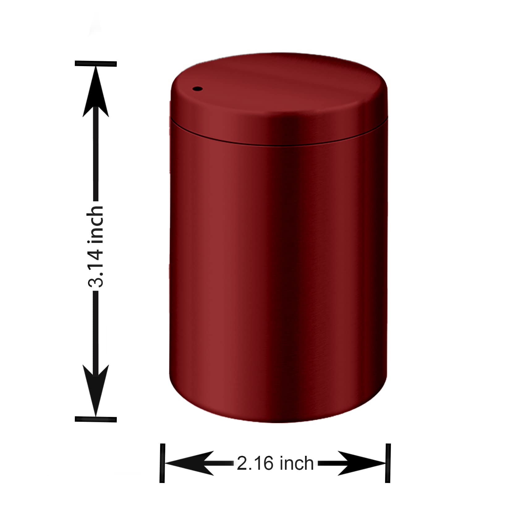 Toothpick Holder  Stainless Steel Metal Wine Red Toothpick Dispenser  Tooth Picks Lot Container Storage Novelty Box with 500 Pieces Round Bamboo Toothpicks Wood for Teeth and Home Kitchen Gifts