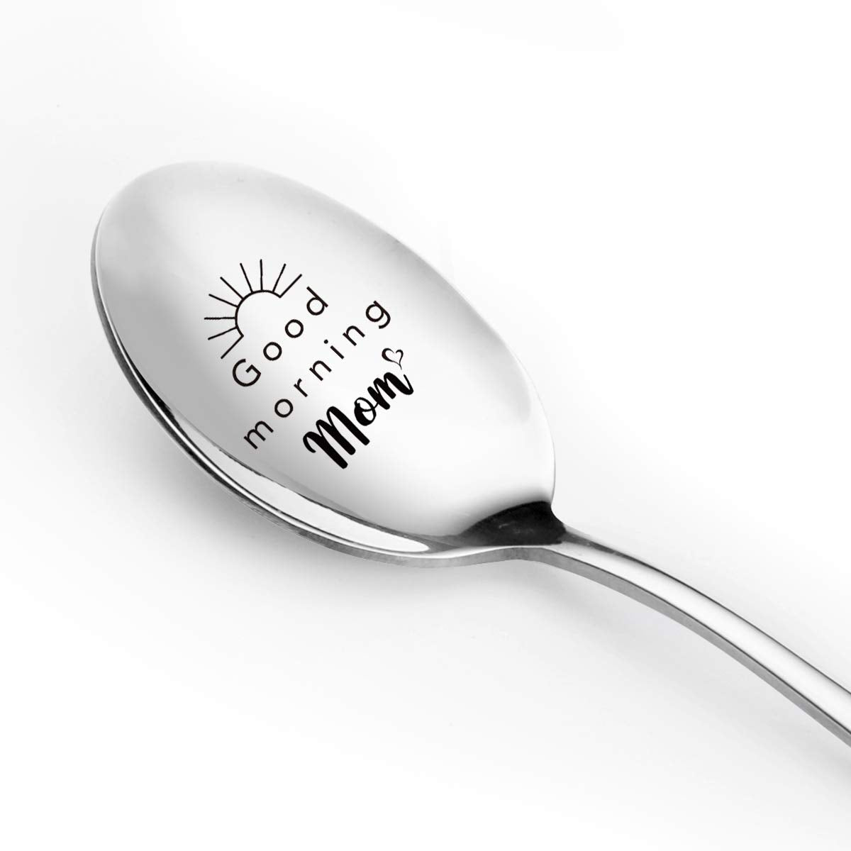 Best Mom Gifts - Good Morning Mom Spoon - Funny Mom Spoon Engraved Stainless Steel - Tea Coffee Spoon - Mom Gift From Daughter S