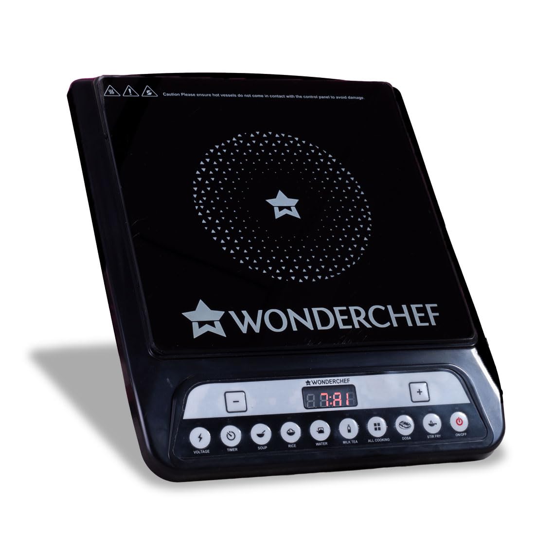 Wonderchef Power 1400W Induction Cooktop With 11 Preset Functions, Push Touch Control Button Induction Cooktop, 2 Years Warranty