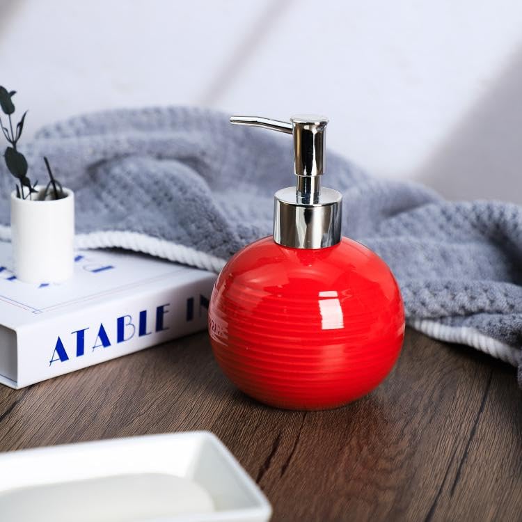 123Arts Ceramics Retro Soap Dispenser with Pump Soap Bottle Lotion Bottle