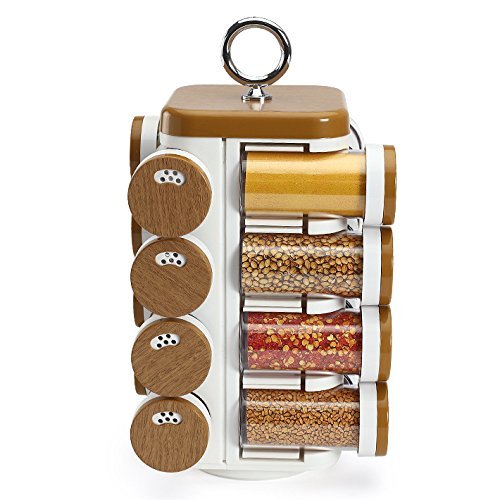 Easyroot Multipurpose Revolving Plastic Spice Rack Masala Organizer With Container Spice Stand 1 Pcs.