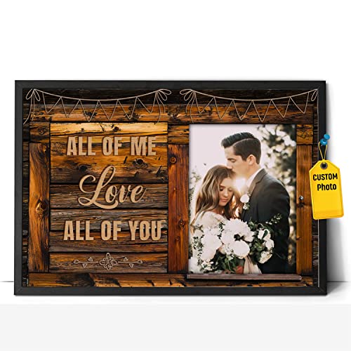 Hanikid Customized Couple Canvas Prints With Your Own Favorite Pictures Poster Wall Art Custom Names Date Photo Vintage Gifts Fo