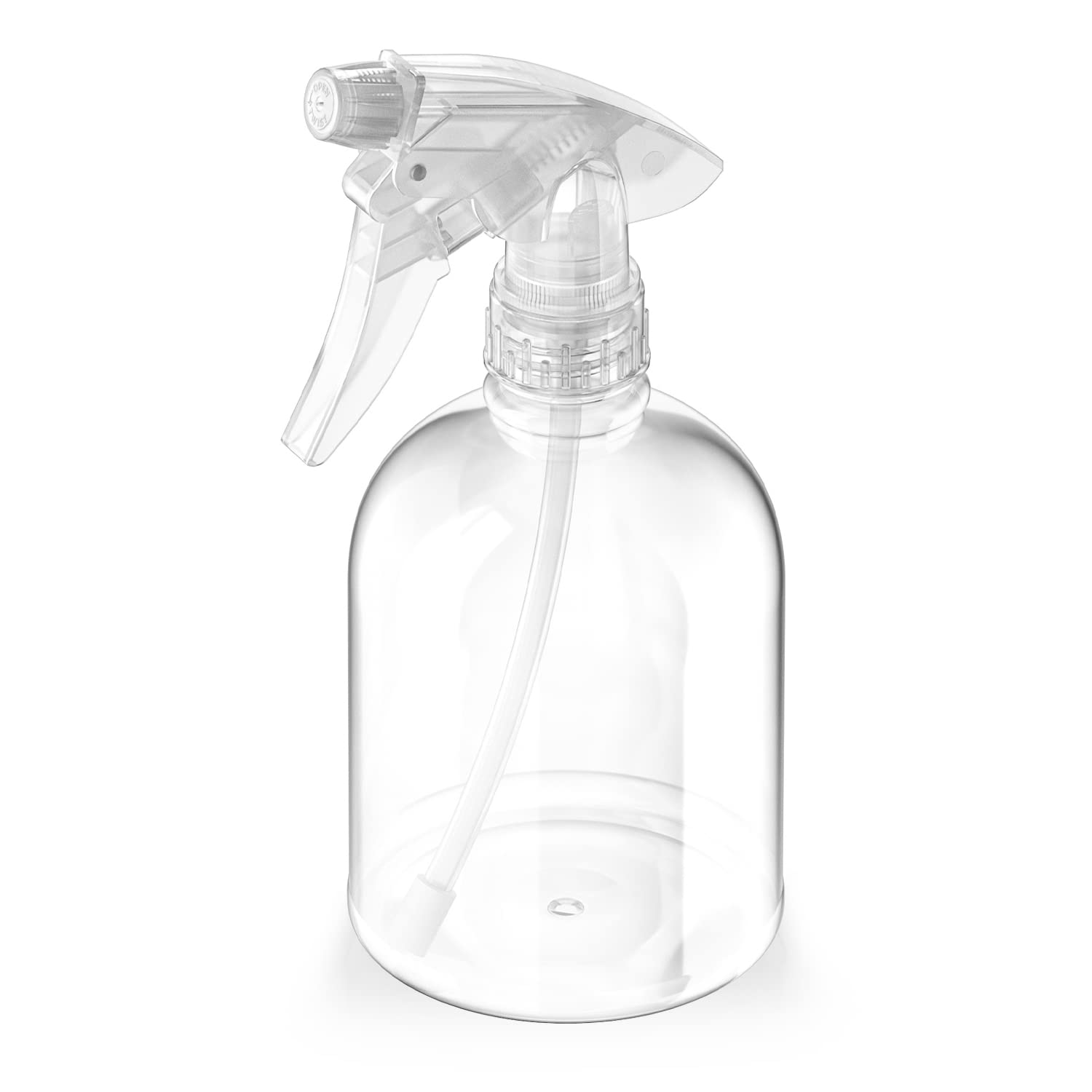 Bar5F Plastic Spray Bottle, 16 Oz  Leak Proof, Empty, Clear, Trigger Handle, Adjustable Fine To Stream Output, Refillable, Heavy