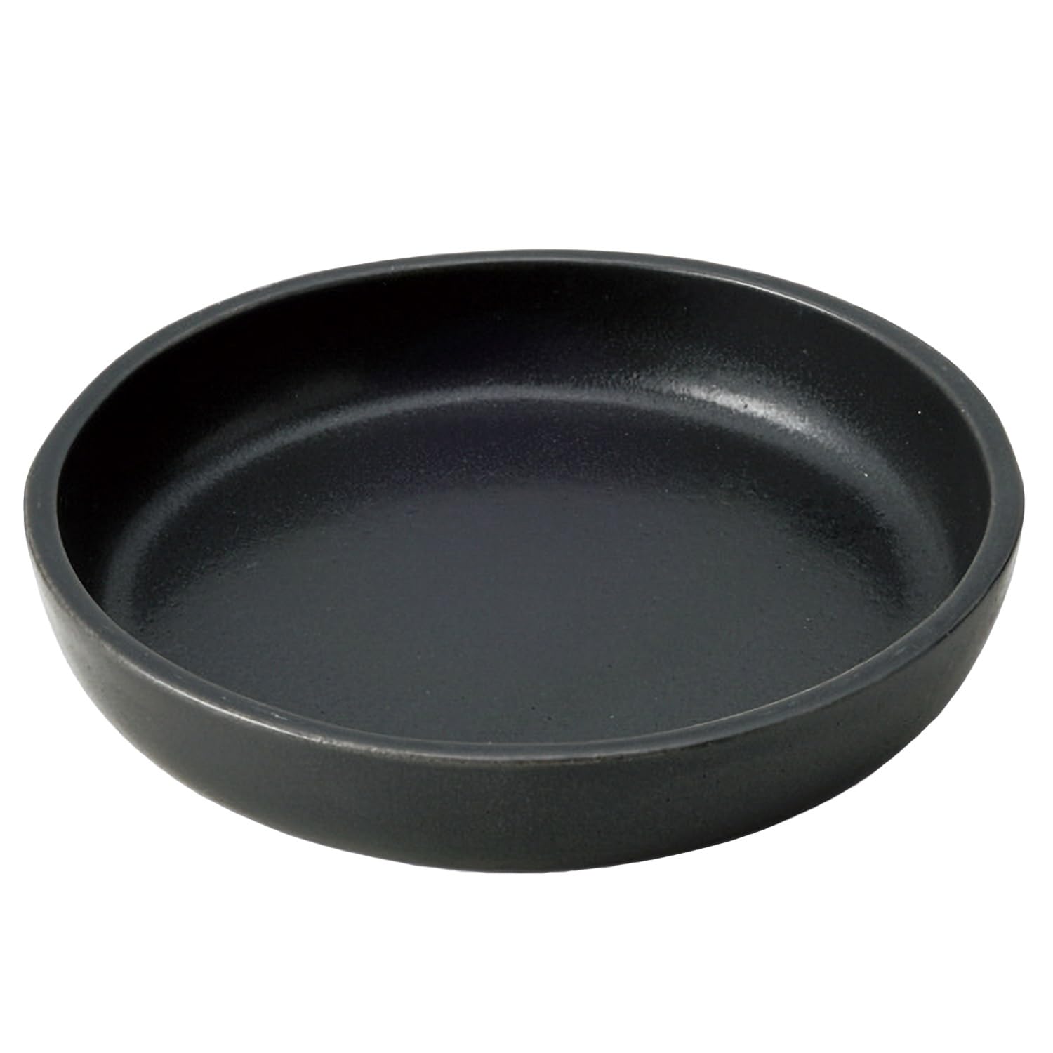 TAMAKI T-961162 Combine Plate S, Black, Diameter 5.5 x Height 0.8 inches (14 x 2 cm), Household Dishwasher Safe, Ceramic, Monoto