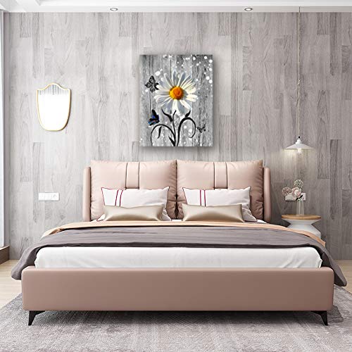 Bx Impressart Sunflower Butterfly Canvas Wall Art -Modern Artwork Prints Sunflower Wall Decor -Living Room Bathroom Bedroom Offi