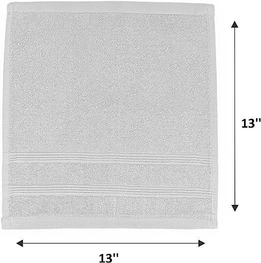 Kaufman - Premium Washcloth Set Of 144 Pieces (13X13 Inches) 100% Cotton Ring Spun, Highly Absorbent, Durable And Ultra Soft Fee
