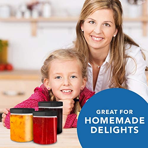 Healthy Packers 6 oz Plastic Jars with Lids (12 pack) - Clear Empty Containers for Body Lotions  Creams  Butters - Great for Storage and Organization of Crafts  Teas  and Spices