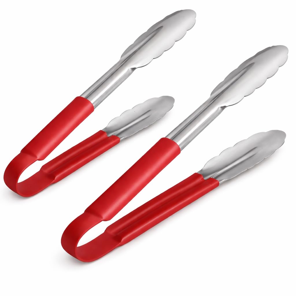 Kmw Tong Utility 9 W/Pvc Red Colour (0.9 Mm)  (2 Pcs Set), Steel, Small (Ut09Hvr)