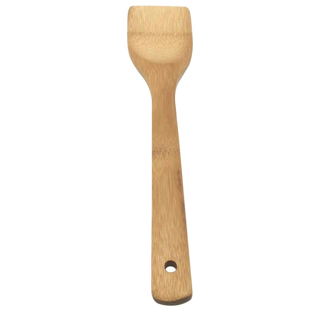 11.8-Inch Natural Wood Turners Bamboo Utensil Kitchen Wooden Cooking Tools Spoon Spatula Cooking, Stir Fry And Mixing, Essential