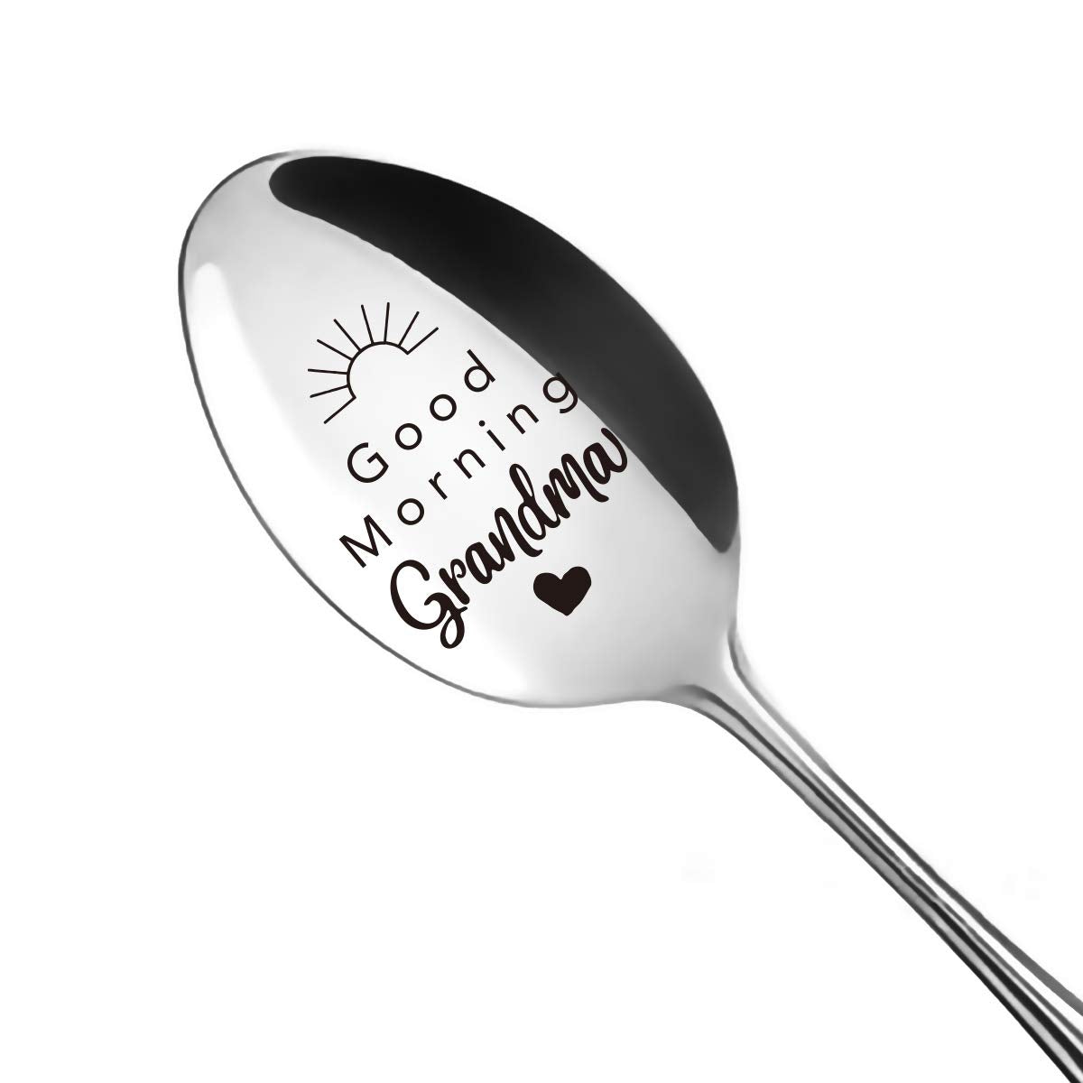 Est Grandma Gifts - Good Morning Grandma Spoon - Funny Grandma Spoon Engraved - Tea Coffee Spoon For Women -Birthday/Christmas G