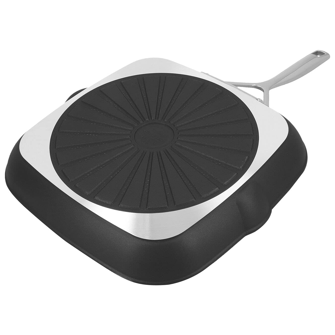 Demeyere AluPro Nonstick Grill Pan, 11-inch Aluminum, Black