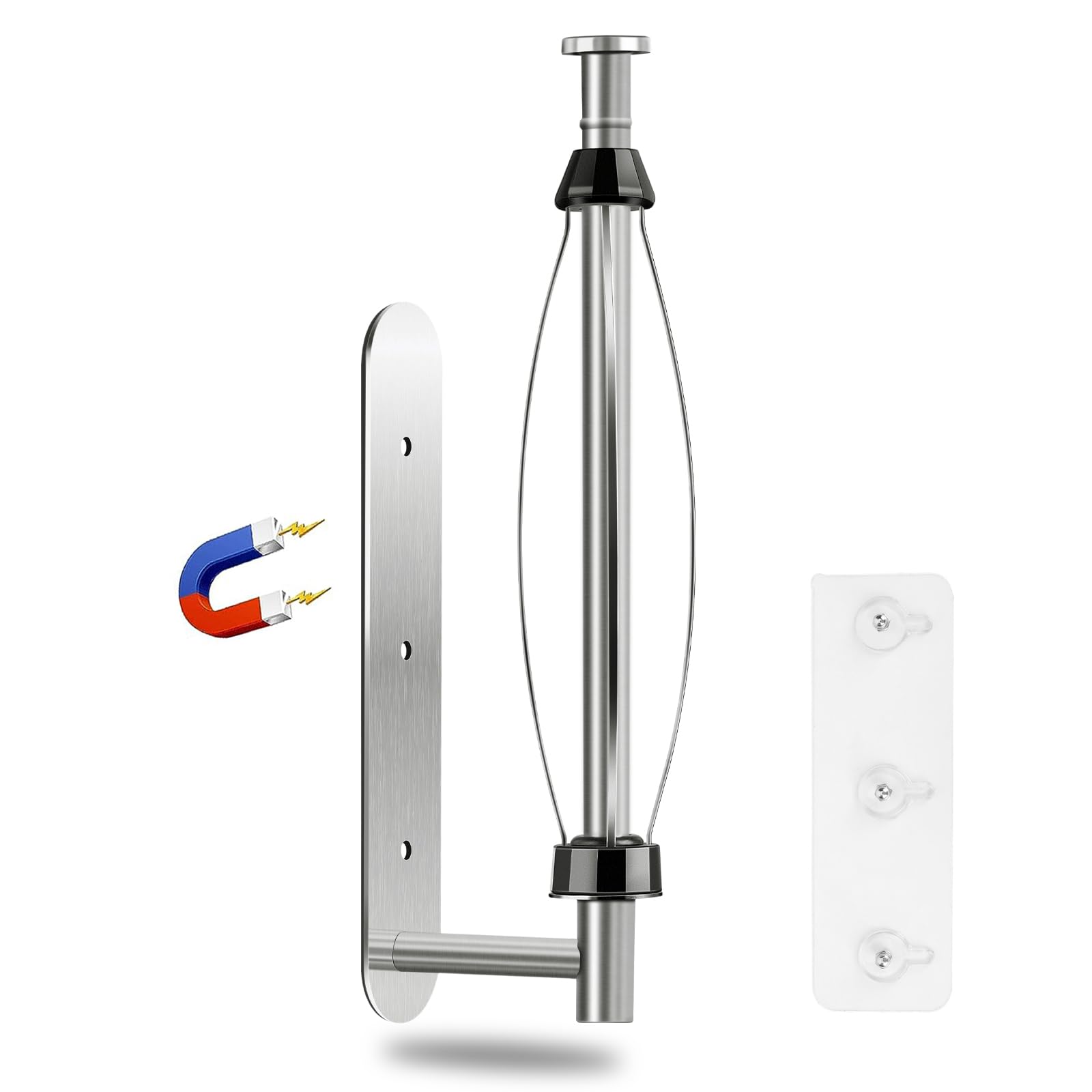 KIHOGEM Magnetic Paper Towel Holder, One Hand Operable Paper Towel Holder Wall Mount with Strong Magnetic Backing and Self-Adhes