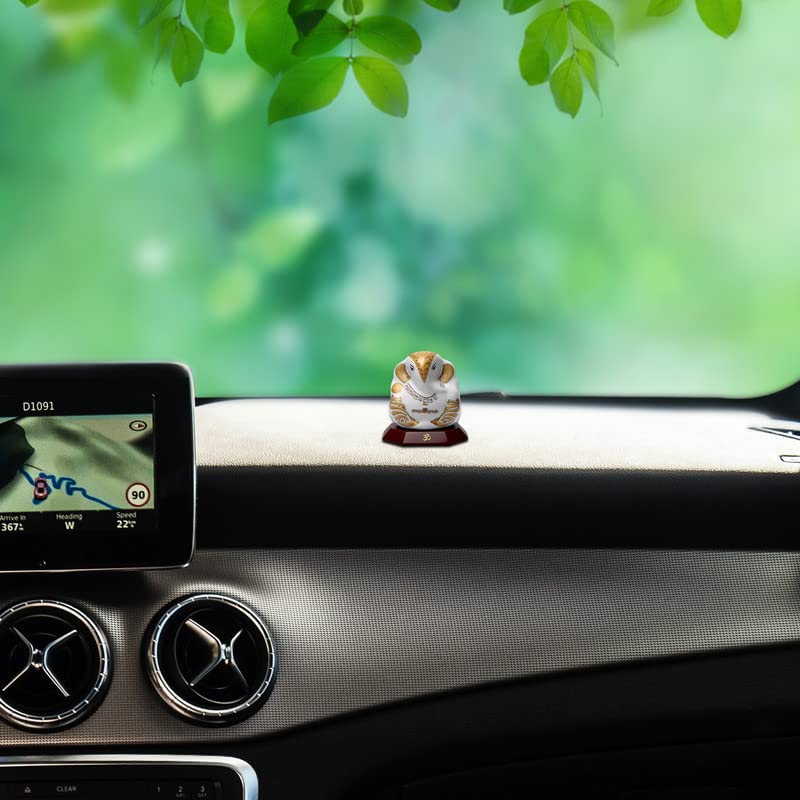 DIVINITI Lord Ganesha Ceramic Idol for Car Dashboard, Tabletop|Statue for Good Luck, Prosperity and Success|Ganpati Statue for H