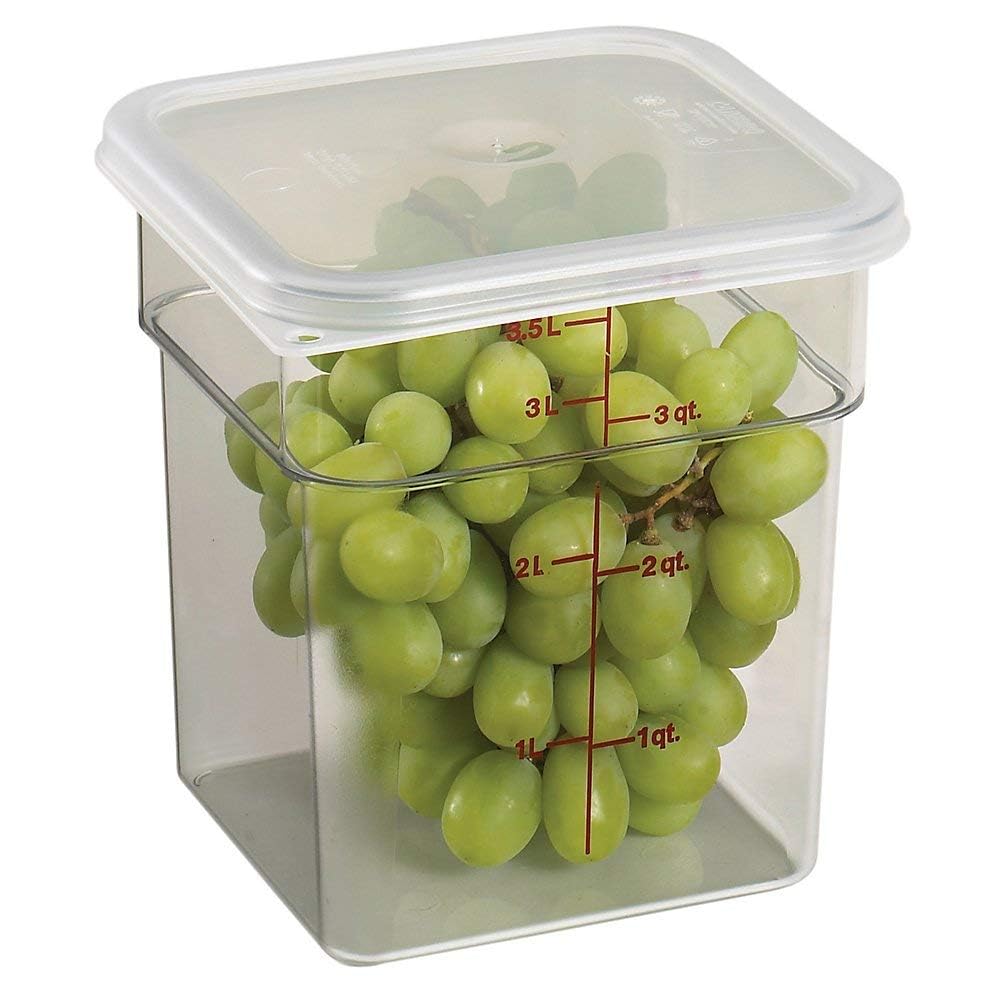 Cambro 4Sfscw135 Camsquare Square Food Storage Container (4-Quart, Polycarbonate, Nsf)