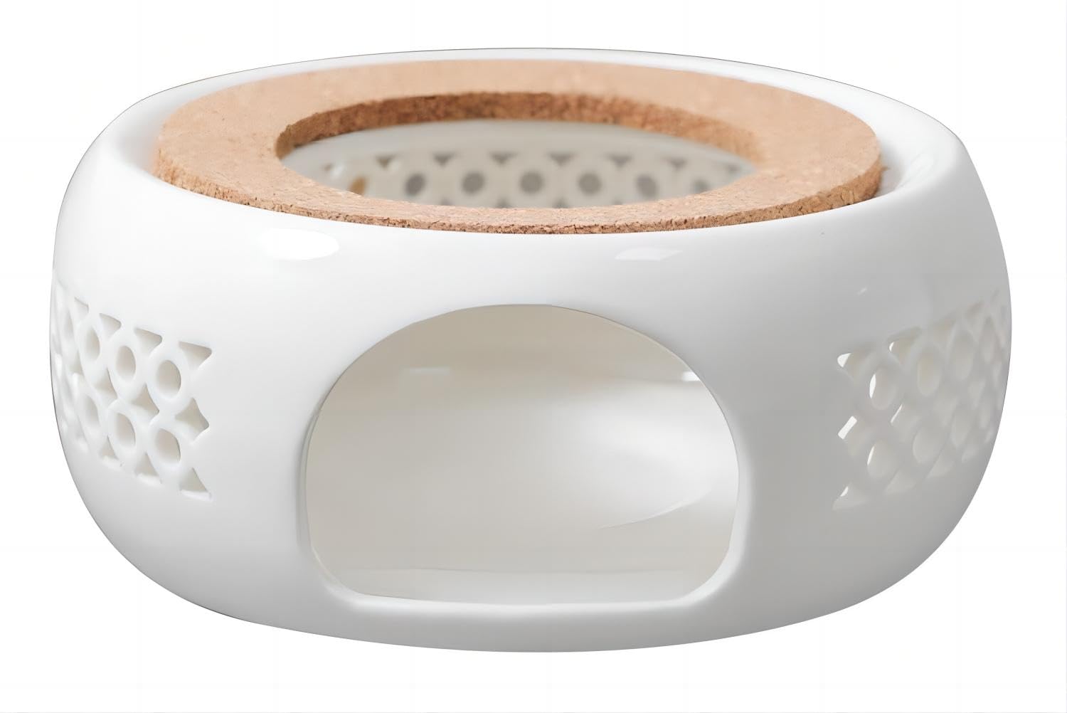 Ceramic Teapot Warmer With Cork Cushion, Teapot Heater, Tea Light Warmer, Suitable For Teapot And Mugs, 6 Inches