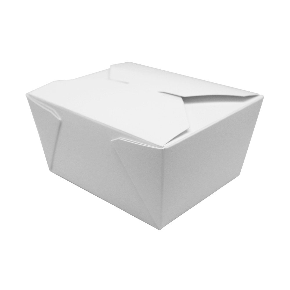 Karat FP-FTG30W 30 fl.oz. 4.3 x 3.5 x 2.4 Fold-to-Go Box #1,White (Pack of 450)