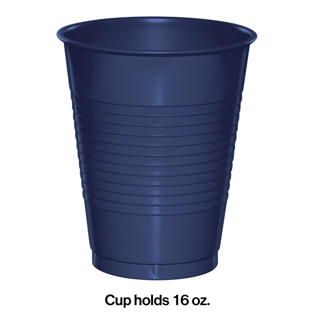 Creative Converting 28113781 Plastic Cups, 20 Count (Pack Of 1), Navy