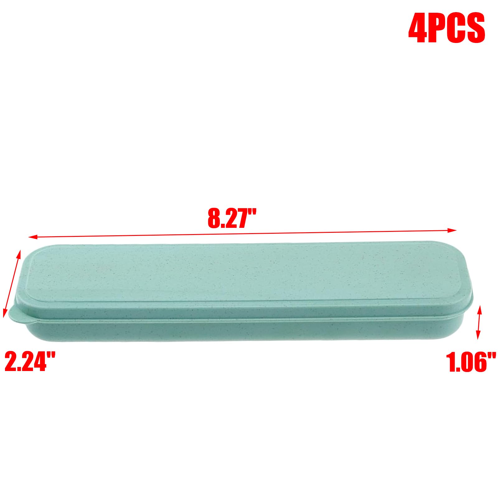 My Mironey 4 Pieces Travel Tableware Storage Box Portable Cutlery Storage Box Case Chopsticks Spoon Fork Travel Utensils Storage